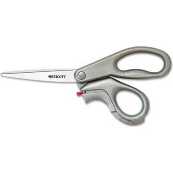 Acme United Westcott® EZ-Open Scissors and Box Cutters, 8"L Straight, Gray 13227
